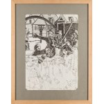 Edward Dwurnik (1943 Radzymin - 2018 Warsaw), Smiling faces from the series In the shadow of buildings, 1971