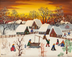 Anton Kowalski (b. 1926, Sopron), Winter Landscape
