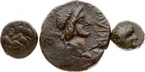 Bosphor Kingdom Pantikapaion Phanagoria 2 Chalkos - Assarion ND (220 BC - 44 AD) Lot of 3 coins