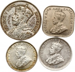 Austrálie 6 pencí 1921 s mincemi různých zemí Sada 4 mincí