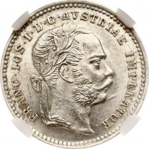 Austria 10 Kreuzer 1872 NGC MS 63