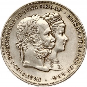 Austria 2 Gulden 1879 Silver Wedding