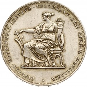 Austria 2 Gulden 1879 Silver Wedding
