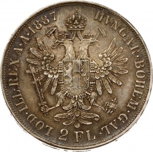 Austria 2 Florin 1887