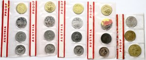 Österreich 2 - 50 Groschen 1970-1977 Satz Los mit 19 Münzen