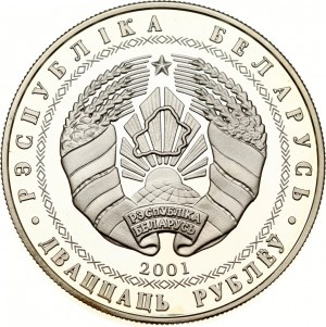 Weißrussland 20 Rubel 2001 Biathlon