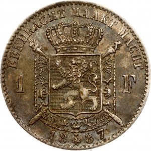 Belgie 1 frank 1887