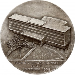 Benin Medaila 1956 A O F Palác Veľkej rady v Porto Novo