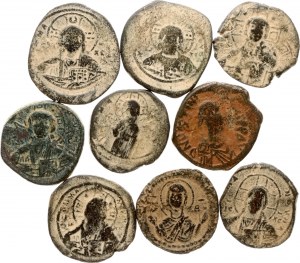 Byzantine Empire Follis ND (969-1081) Lot of 9 coins