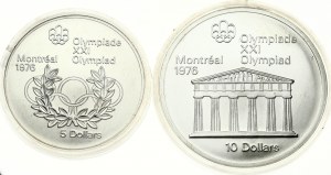 Canada 5 & 10 Dollars 1974 1976 Olympics Montreal Lot of 2 coins