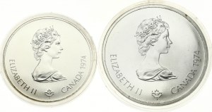 Canada 5 & 10 Dollars 1974 1976 Olympics Montreal Lot de 2 pièces