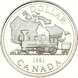 Canada 1 Dollar 1981 Chemin de fer transcanadien