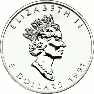Kanada 5 dolárov 1991