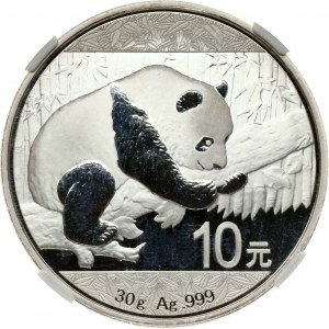 China 10 Yuan 2016 Panda NGC MS 66