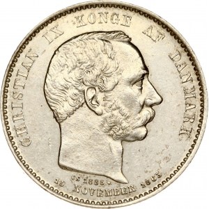 Denmark 2 Kroner 1888 Anniversary of Reign