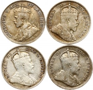 Východní Afrika 50 centů 1906-1911 Sada 4 mincí