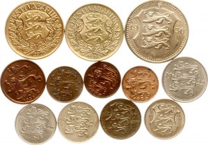 Estonsko 1 marka - 1 kroon 1922-1990 Sada 12 mincí