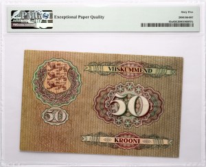 Estonia 50 koron 1929 PMG 65 Gem bez obiegu EPQ