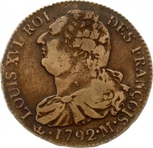 Francja 2 sol 1792 M