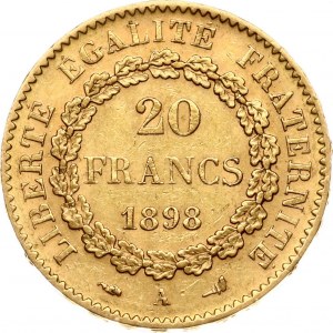 Francúzsko 20 frankov 1898 A