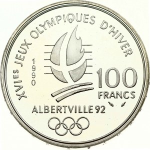 100 Francs 1990 Albertville Speed Skating