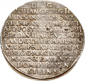 Allemagne Saxe Taler 1657 Décès