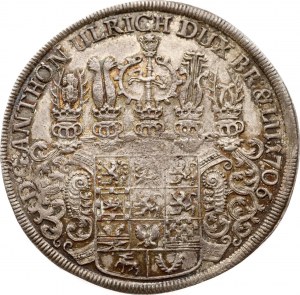 Německo Brunswick-Wolfenbüttel Taler 1706 RB