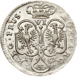 Germany Prussia 6 Groscher 1752 E S