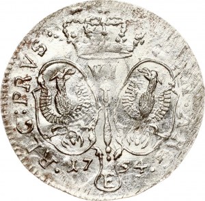 Germany Prussia 6 Groscher 1754 E