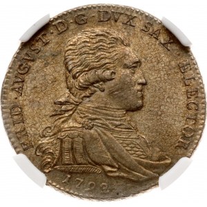 Germany Saxony 1/3 Taler 1792 IEC Vicarage NGC UNC DETAILS