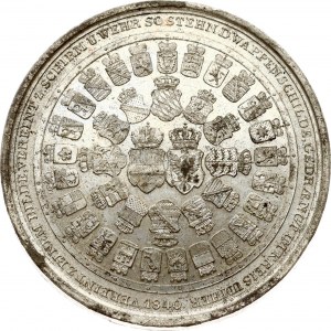 Allemagne Médaille de Francfort 1840 pour le 25e anniversaire de la Confédération allemande