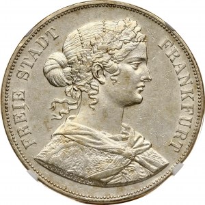 Germany Frankfurt 2 Taler 1861 NGC AU DETAILS