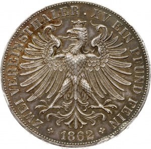 Frankfurt 2 Taler 1862