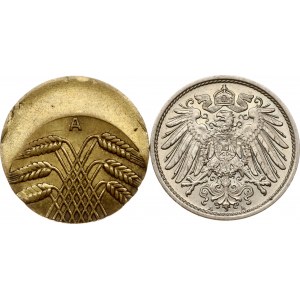 Germany 10 Pfennig 1902 A & 10 Reichspfennig ND (1924-1936) A Lot of 2 coins