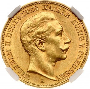 Germany Prussia 20 Mark 1903 A NGC MS 62