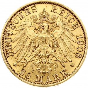 Prussia 20 Mark 1908 A