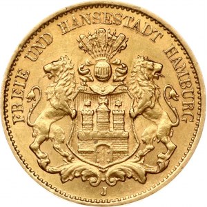 Allemagne Hambourg 10 Mark 1909 J
