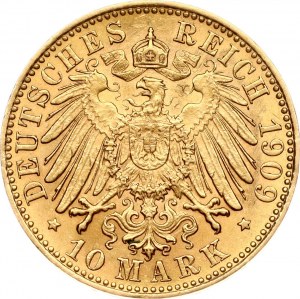 Niemcy Hamburg 10 Mark 1909 J