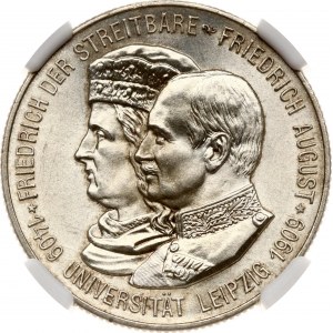Germany Saxony 2 Mark 1909 E Leipzig University NGC MS 65