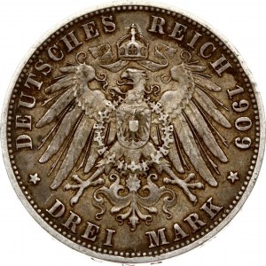 Allemagne Prusse 3 Mark 1909 A