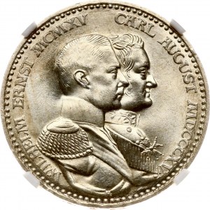 Germany Saxe-Weimar-Eisenach 3 Mark 1915 A Grand Duchy NGC MS 65