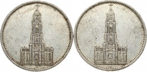 5 Reichsmark 1934 A Lot of 2 Coins