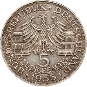 Germany Federal Republic 5 Mark 1955 G Markgraf von Baden