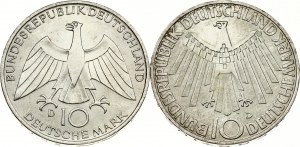 Německo Spolková republika 10 marek 1972 D Olympijské hry Sada 2 mincí