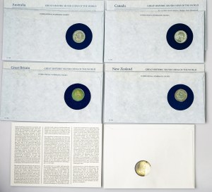 Německo 5 německých marek 1973 J Nicolaus Copernicus s mincemi různých zemí Sada 5 ks