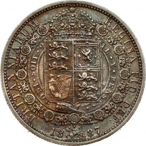 Veľká Británia 1/2 koruny 1887