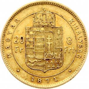 Hungary 20 Francs / 8 Forint 1871 KB