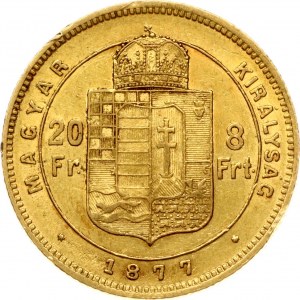 Ungarn 20 Francs / 8 Forint 1877 KB