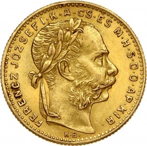 Maďarsko 20 franků / 8 forintů 1891 KB