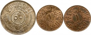 Iraq 1 - 50 Fils 1938-1955 Lot of 3 coins